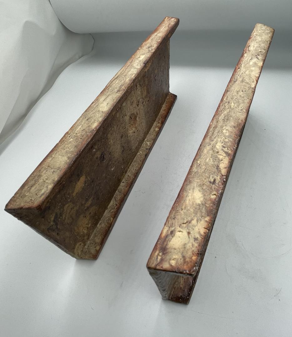 備前焼　長方形皿（陶板）2個セット