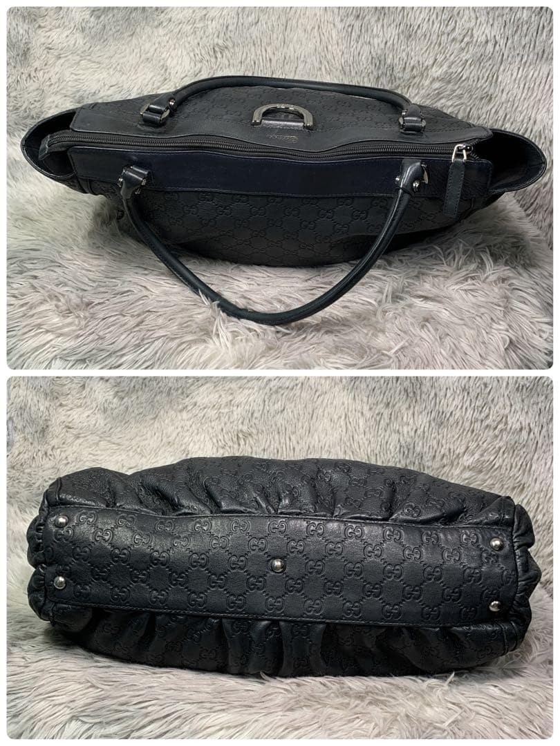 GUCCI グッチ アビー シマレザー トートバッグ ショルダーバッグ レザー
