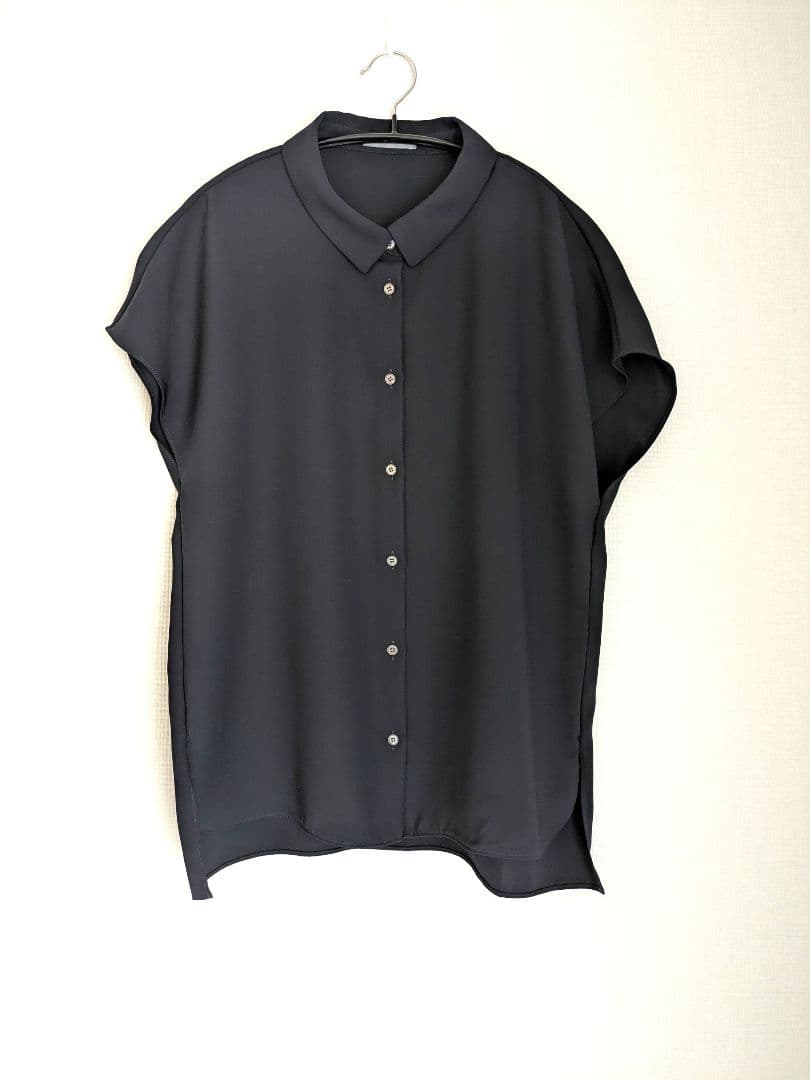 theory luxe 24SS Marvine 襟付きブラウス ネイビー 38