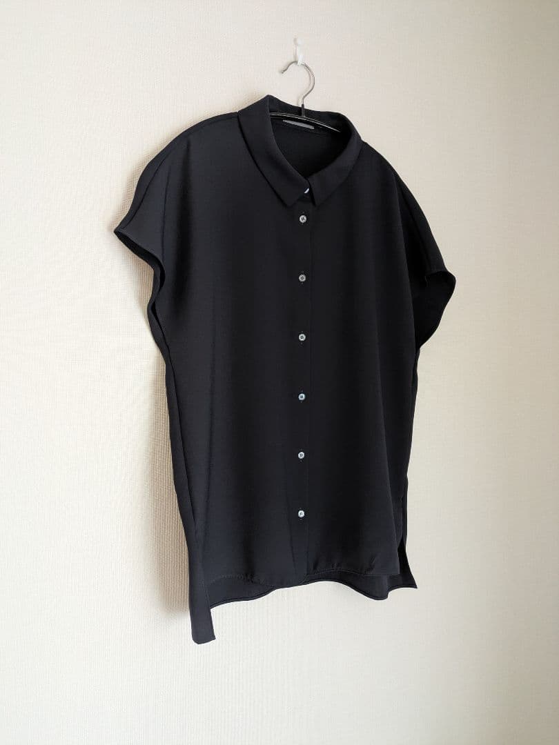theory luxe 24SS Marvine 襟付きブラウス ネイビー 38