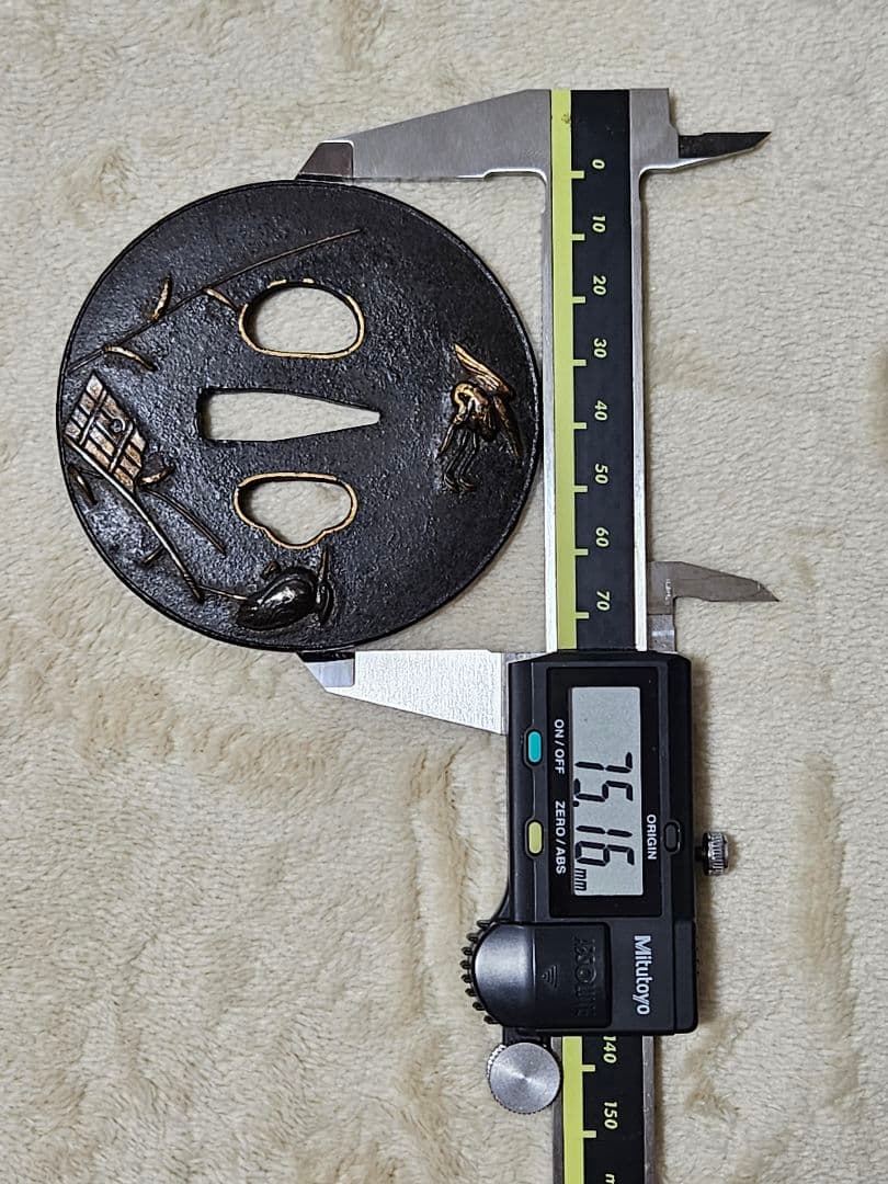 無銘　鷺図　鍔