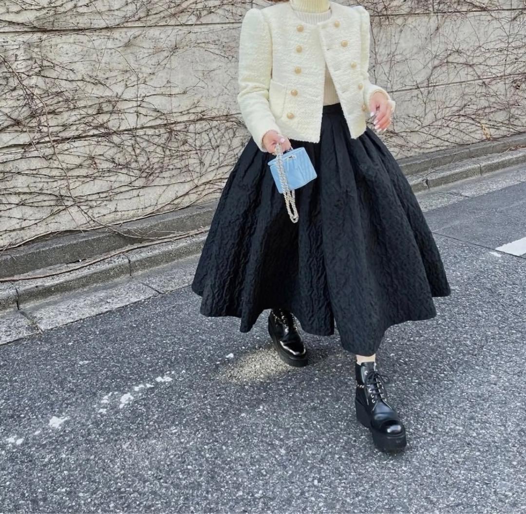 cygne シーニュ　ジャガード　ボリューム　スカート Mila
