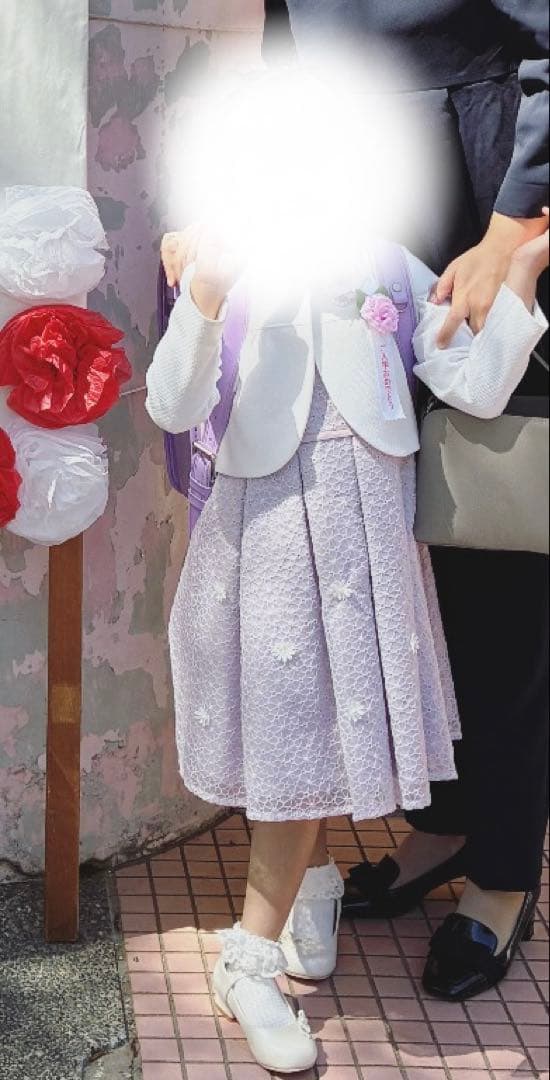 【美品】プティマイン　入学式　卒園式　紫 フォーマルワンピース　女の子120