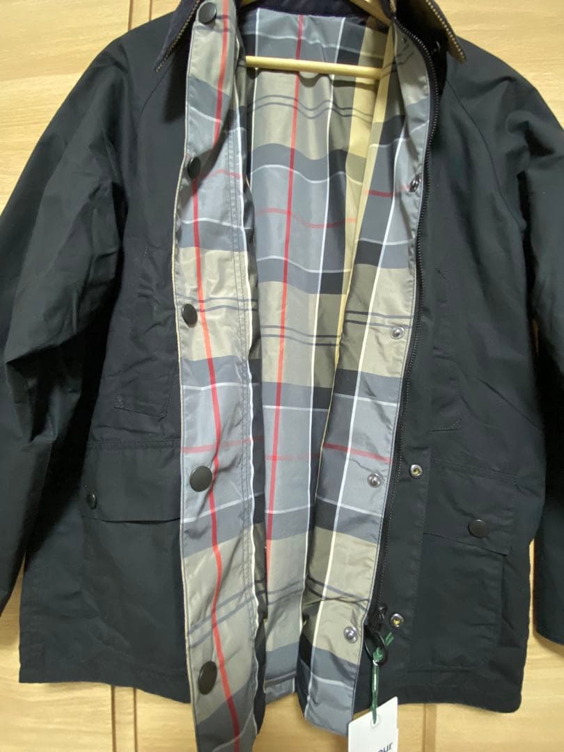 Barbour ブラック　リバーシブル　ナイロンジャケット コーデュロイ襟　40