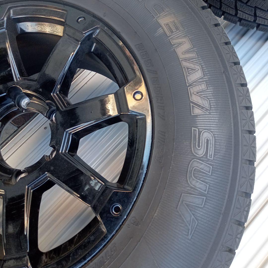 ランクルプラド　スタッドレス265/65R17 6穴　ブラックホイール付き4本