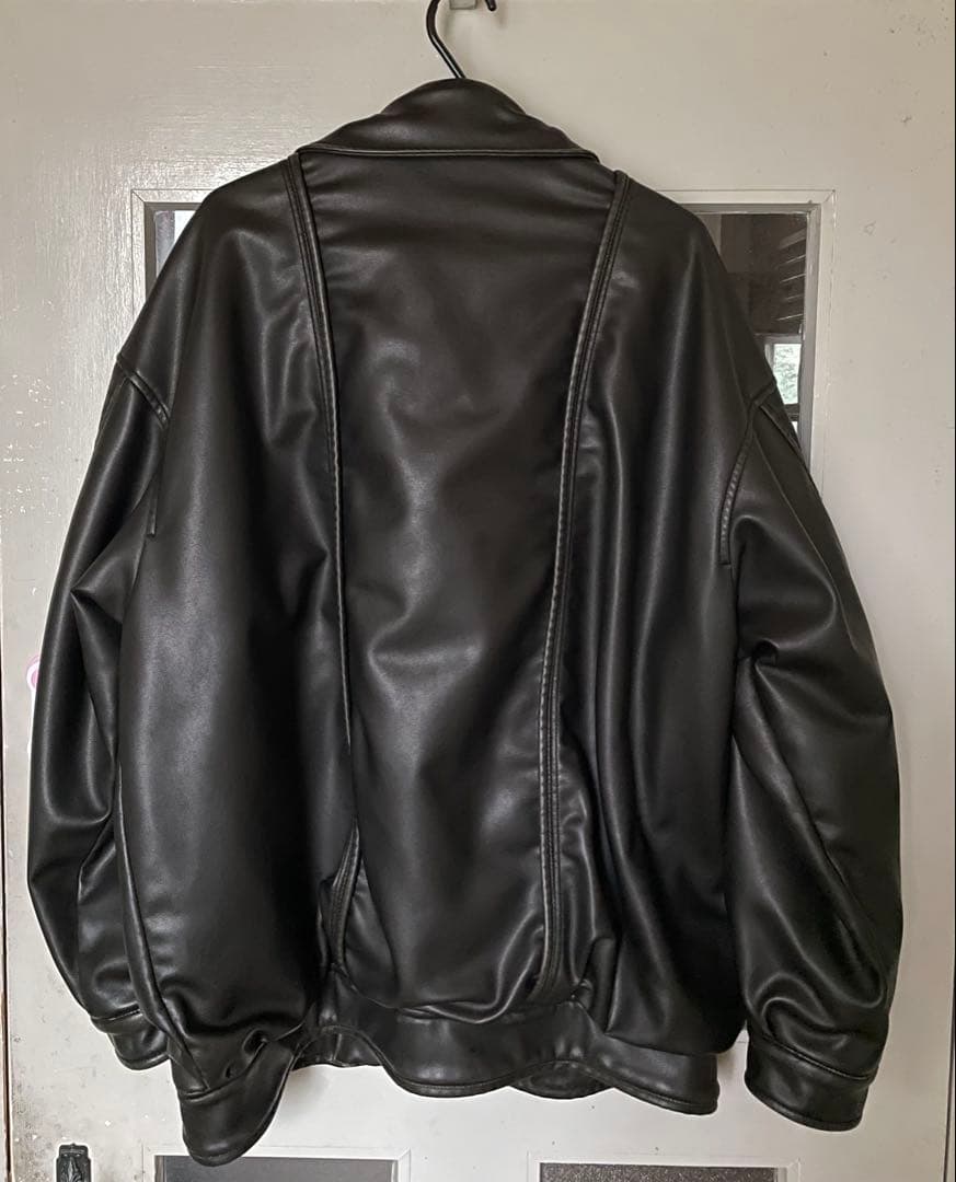 LAGUA GEM フェイクレザーヴィンテージジャケット　ブラック