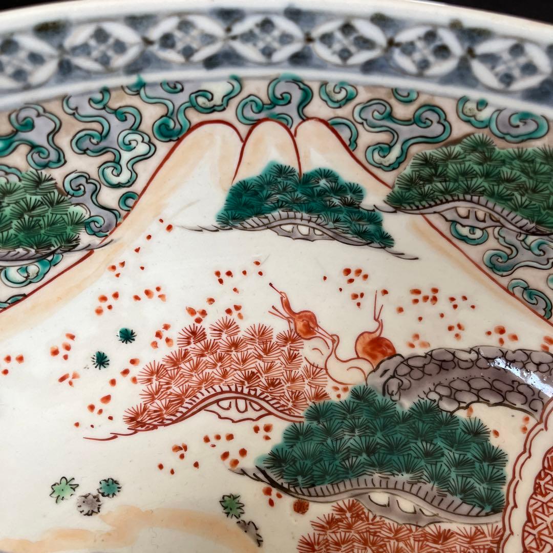 江戸時代　古伊万里　有田焼　錦手　金彩赤絵　大鉢　直径33cm