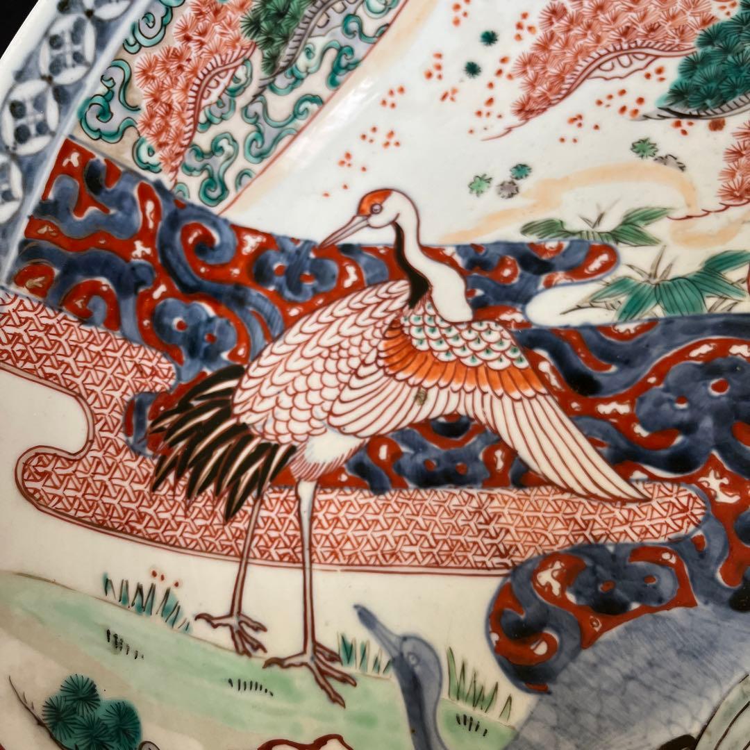 江戸時代　古伊万里　有田焼　錦手　金彩赤絵　大鉢　直径33cm