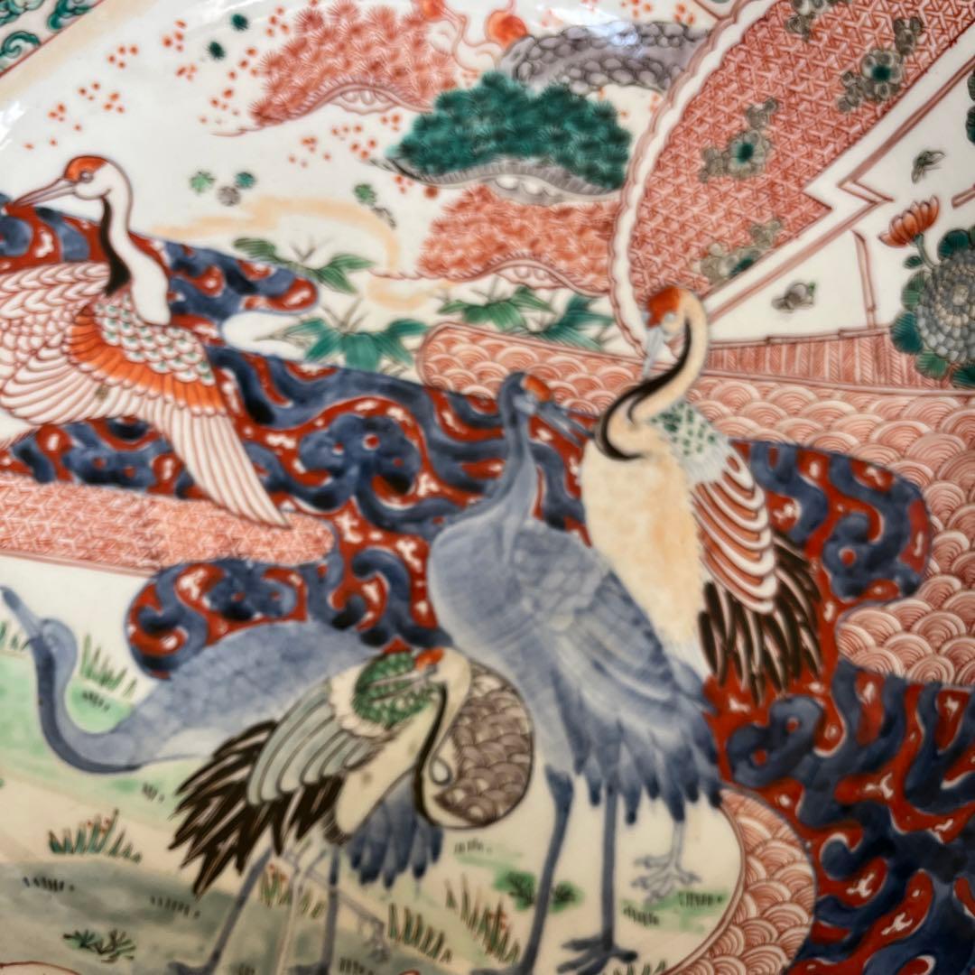 江戸時代　古伊万里　有田焼　錦手　金彩赤絵　大鉢　直径33cm