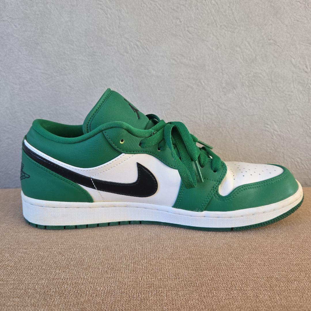 靴 NIKE AIR JORDAN 1 LOW PINE GREEN WHITE