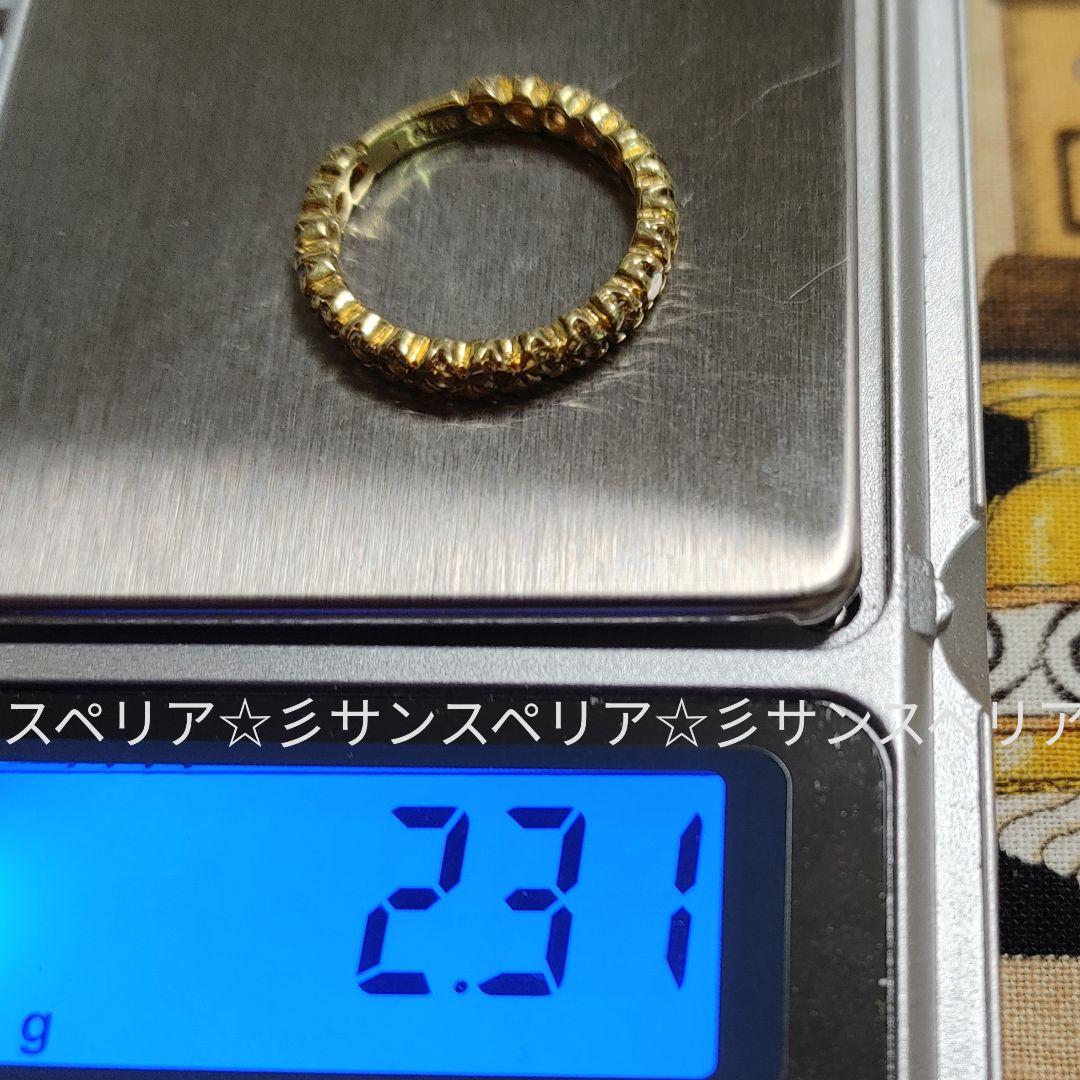 K18 フルエタニティー 1ctライトブラウンダイヤリング