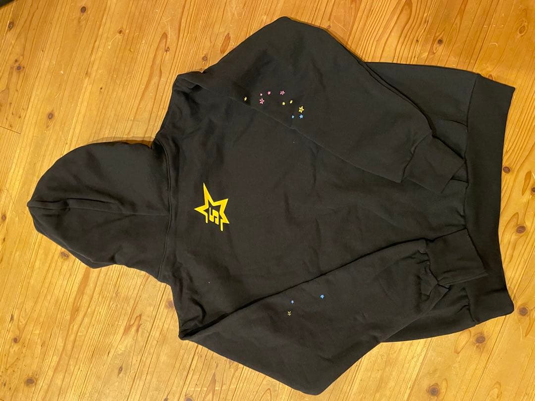 sp5der パーカー 黒 sサイズ 正規品