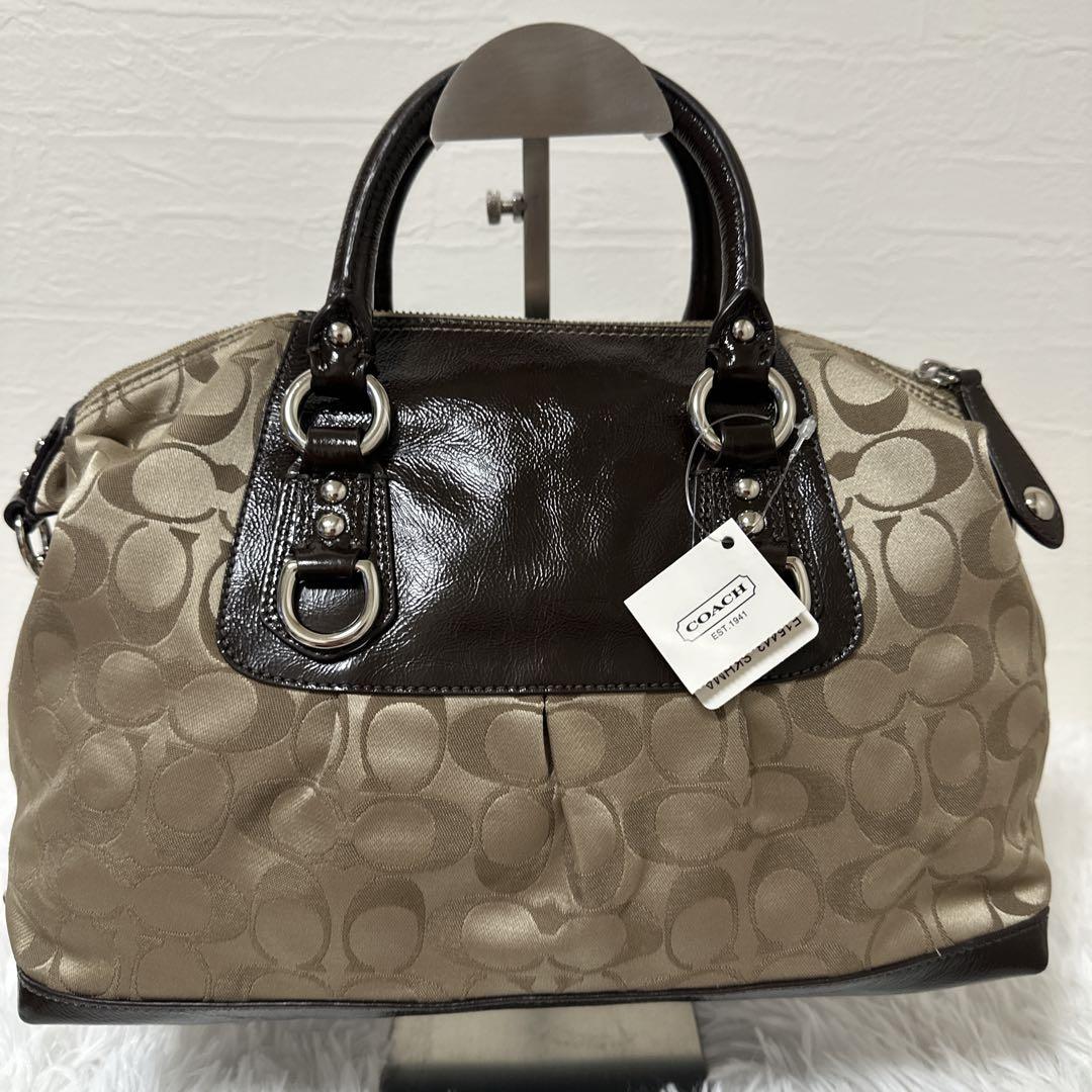 新品✨COACH コーチ 2wayミニボストンバッグ シグネチャー