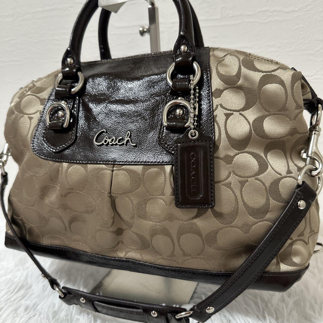 新品✨COACH コーチ 2wayミニボストンバッグ シグネチャー