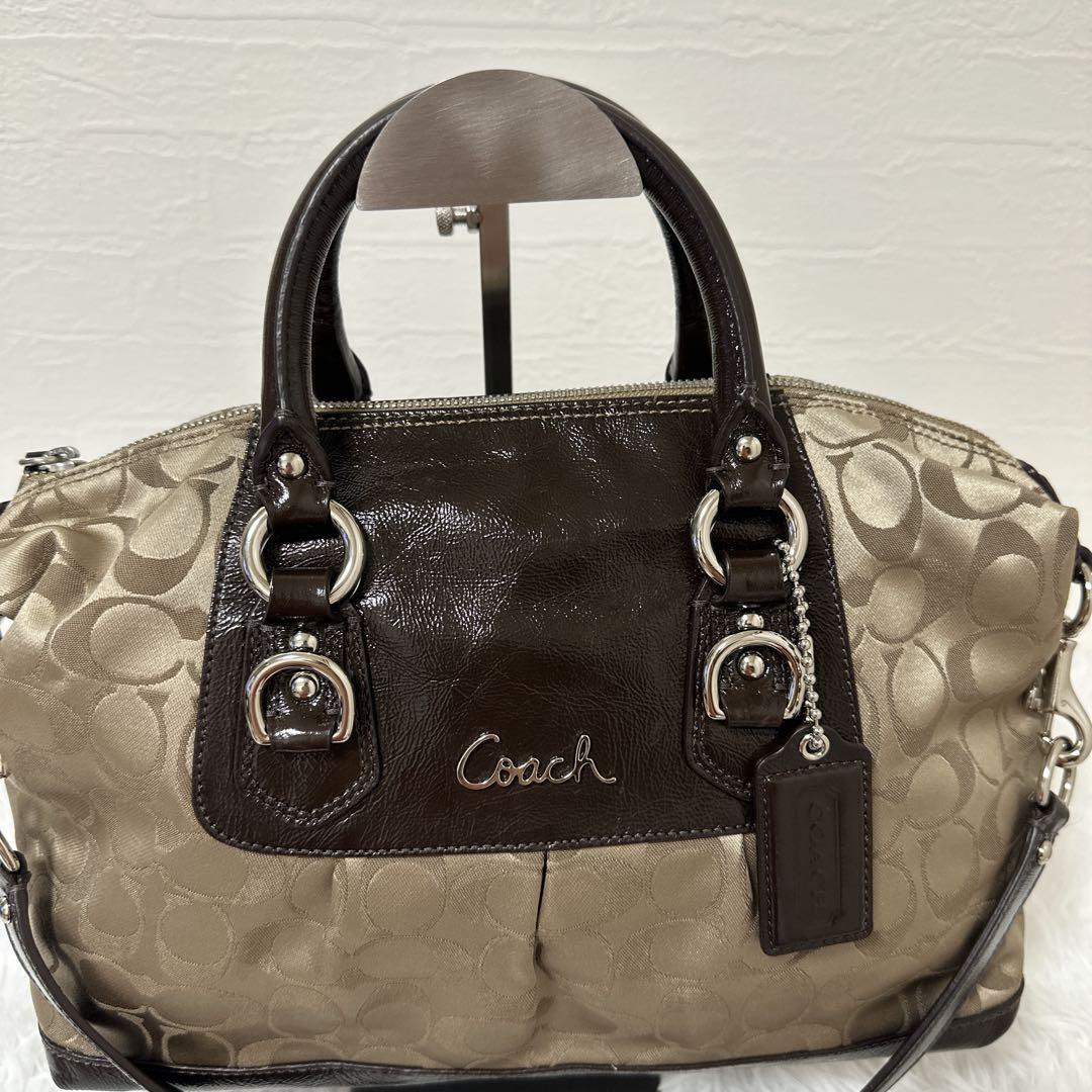 新品✨COACH コーチ 2wayミニボストンバッグ シグネチャー