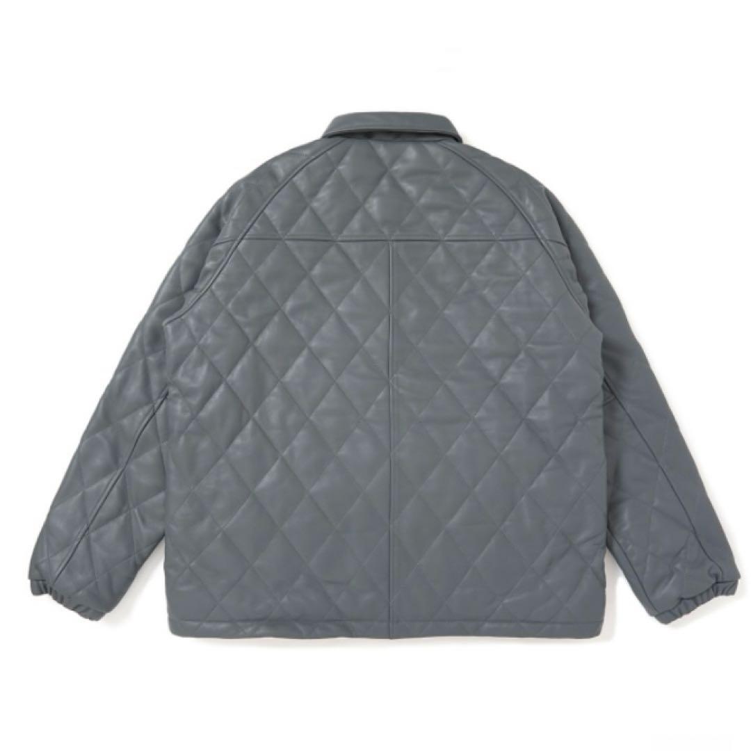 専用　QUILTING LEATHER JACKET グレーXL