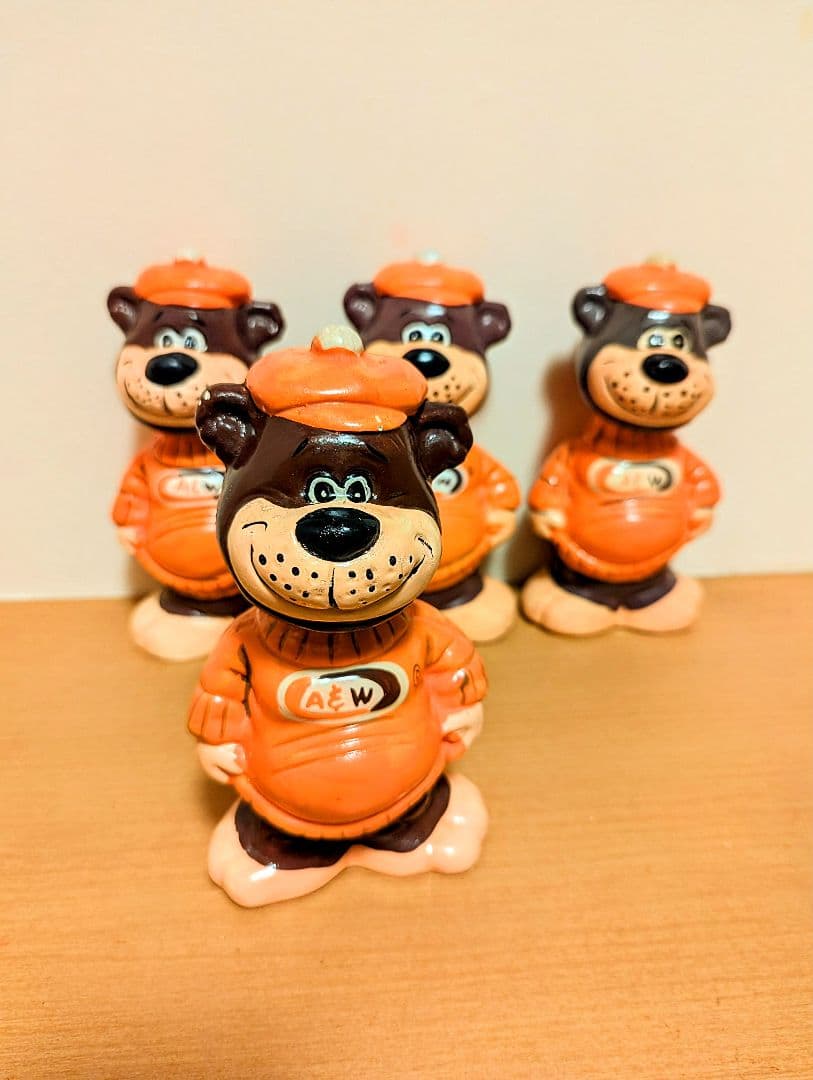 A&W エンダー グレートルートベア ルーティ 貯金箱　4体セット+ぬいぐるみ