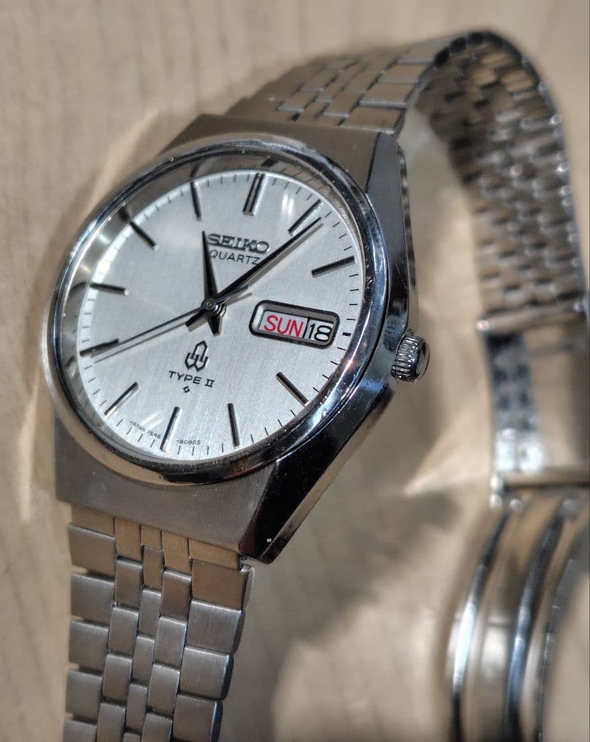 セイコー　タイプ２　美品　ガラス風防新品　電池新品　SEIKO type Ⅱ