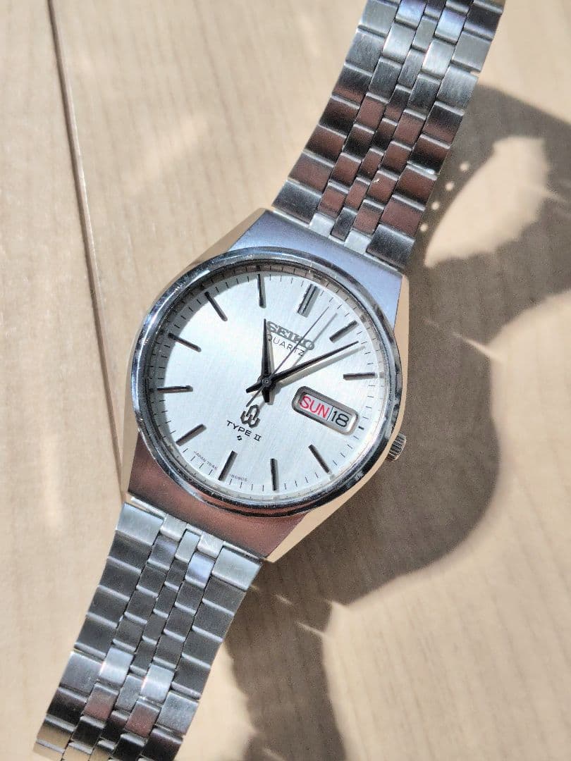 セイコー　タイプ２　美品　ガラス風防新品　電池新品　SEIKO type Ⅱ