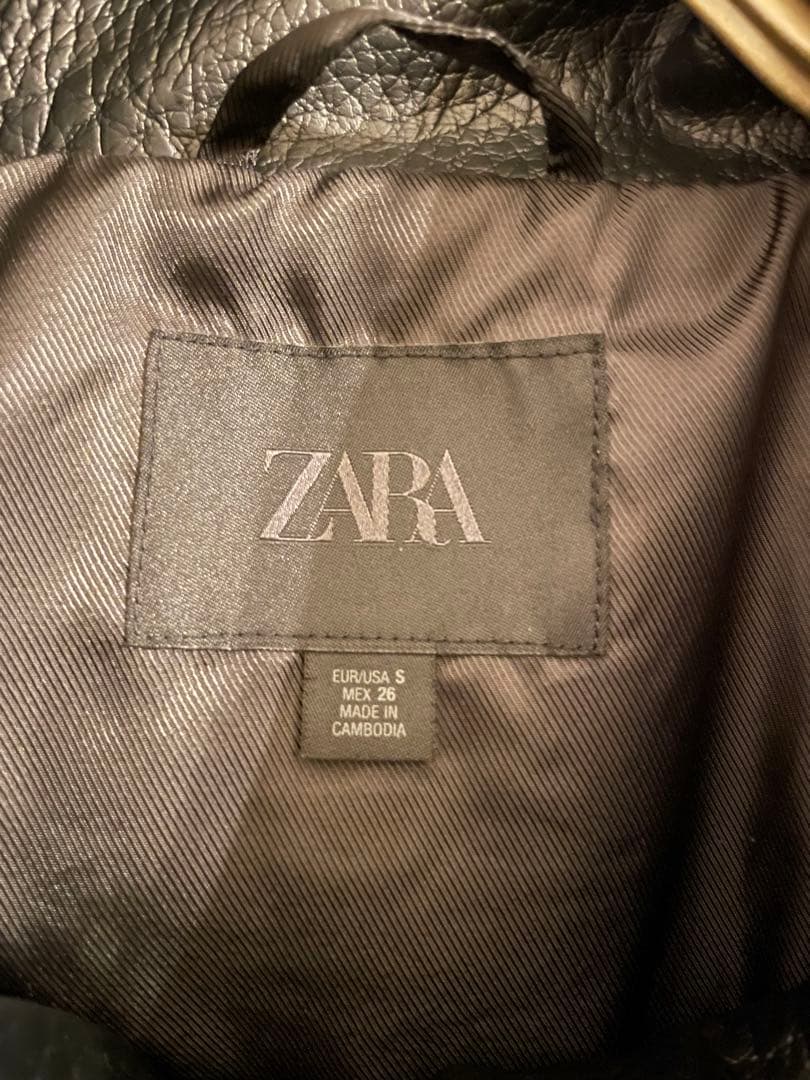 【ZARA】フェイクレザージャケット　S(海外サイズ)