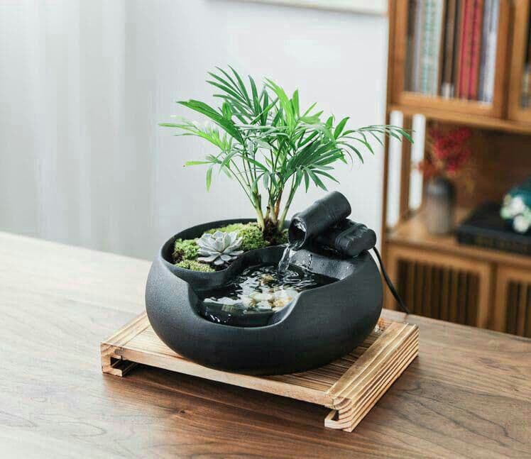 アイデア植木盆栽家の室内玄関の小さい置物の机の微景観