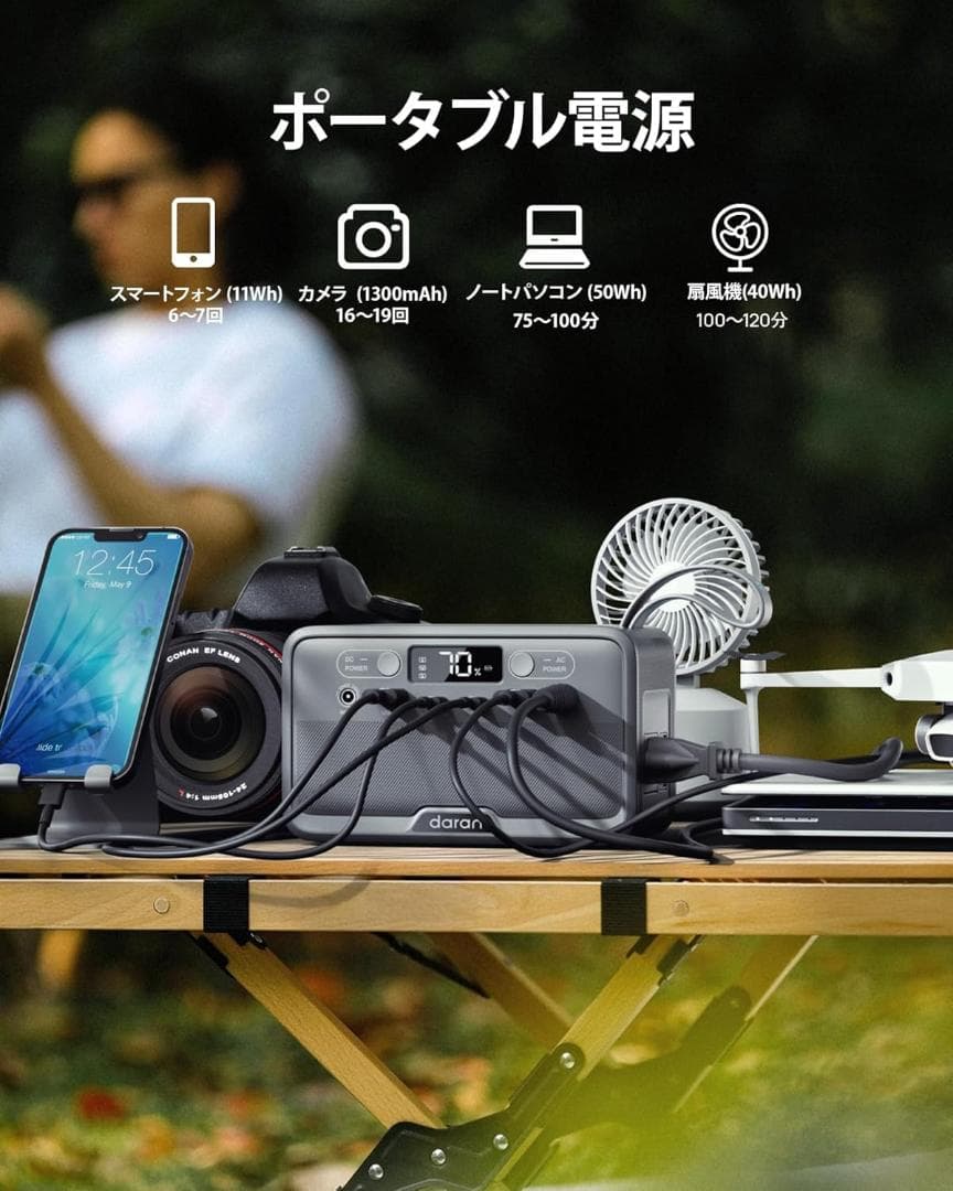 よっしーさん専用　ポータブル電源 100W 89.6Wh リン酸鉄