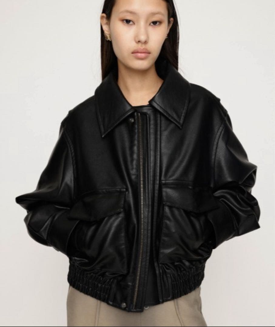 最安値　SLY フェイクレザーフライトジャケット