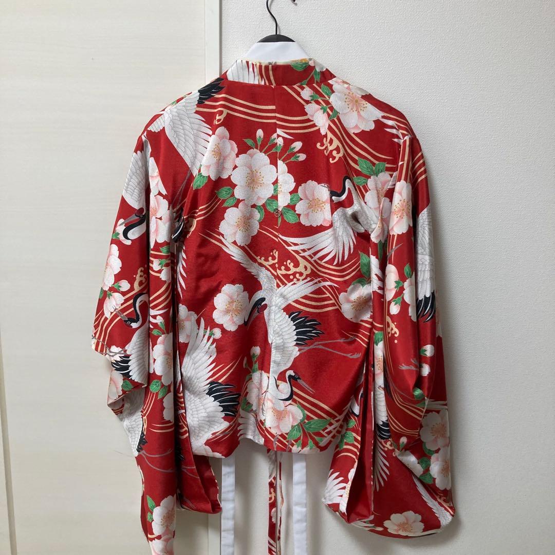 美品　キャサリンコテージ　袴　鶴　和柄　花柄刺繍　簡単着付け　卒業式　140