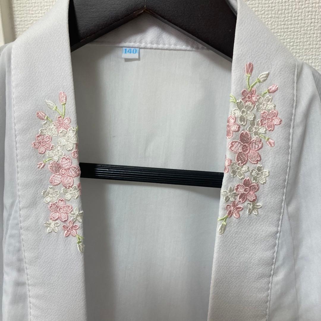 美品　キャサリンコテージ　袴　鶴　和柄　花柄刺繍　簡単着付け　卒業式　140