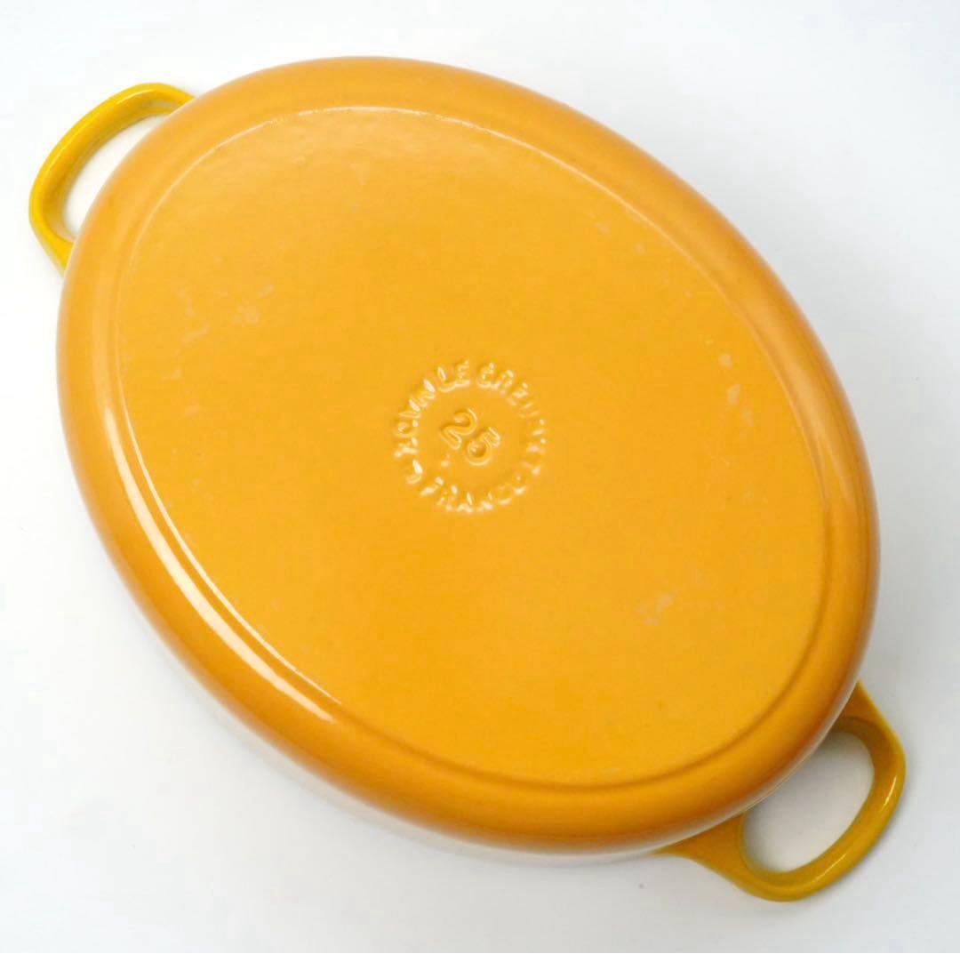 【美品】LE CREUSET　ココット オーバル　ディジョンイエロー　25cm