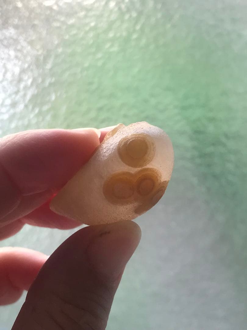 ゴビ石−1405 ゴビ瑪瑙　花眼　原石　金眼
