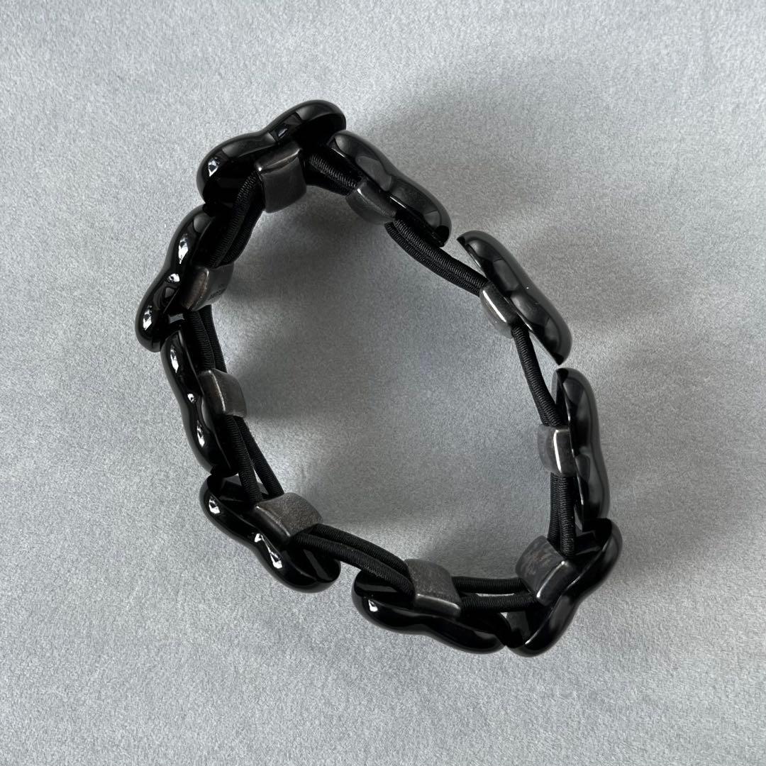 SAINT LAURENT PARIS ハート ブレスレット 黒