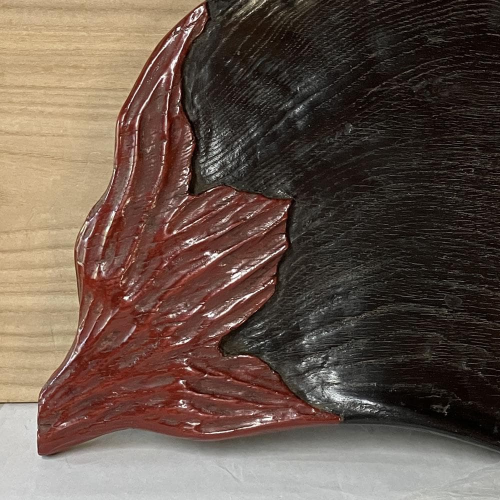 e3091 茄子形 煎茶盆 巾43.7cm 茄子 ナス 盆 煎茶道具 茶道具
