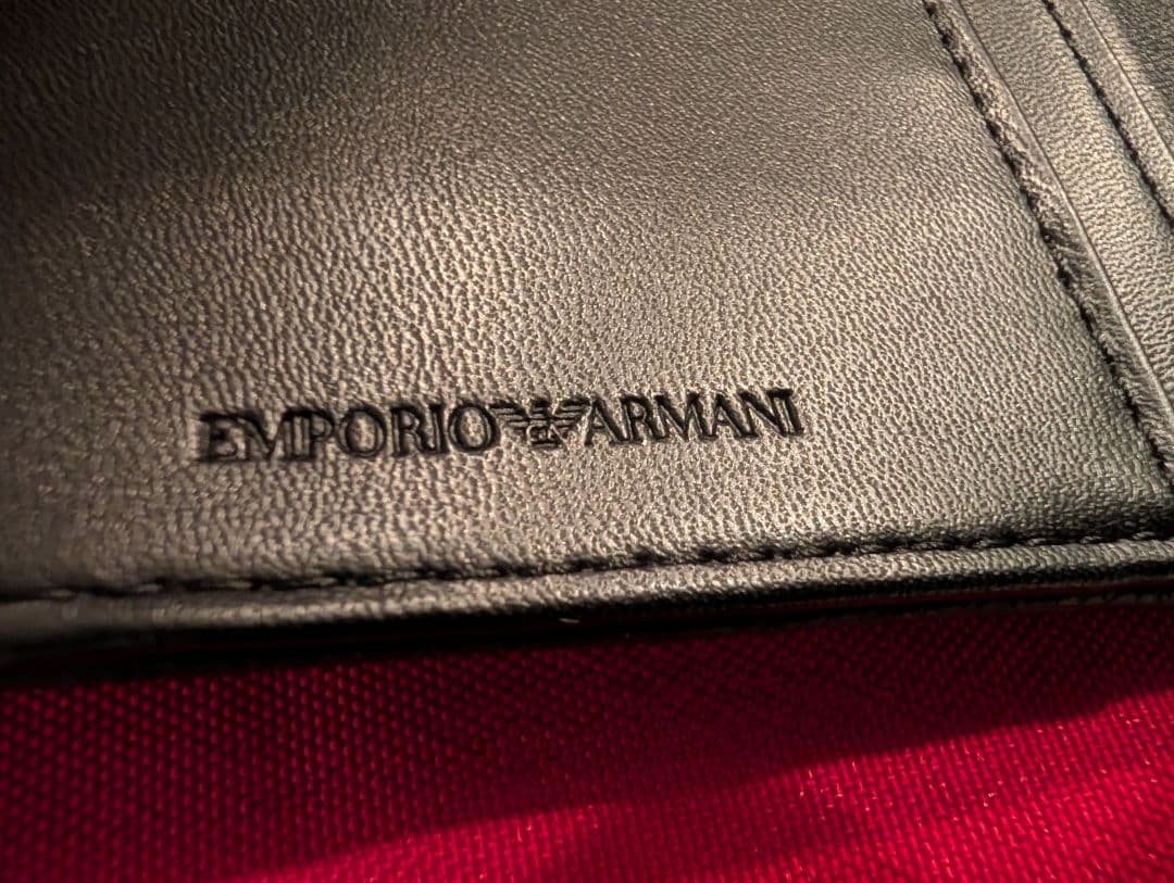 新品　EMPORIO ARMANI ブラック 長財布 アルマーニ　メンズ
