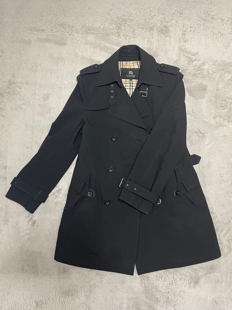 まるあき【超美品】BURBERRY BLACK LABEL トレンチコート
