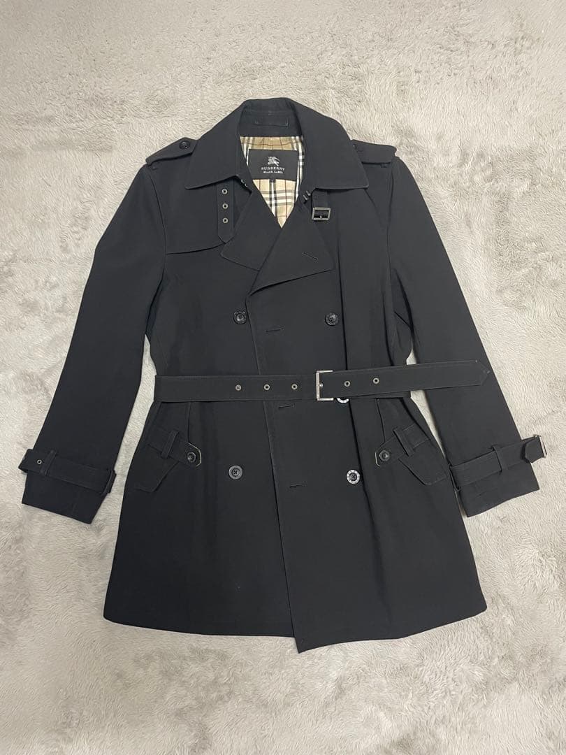 まるあき【超美品】BURBERRY BLACK LABEL トレンチコート
