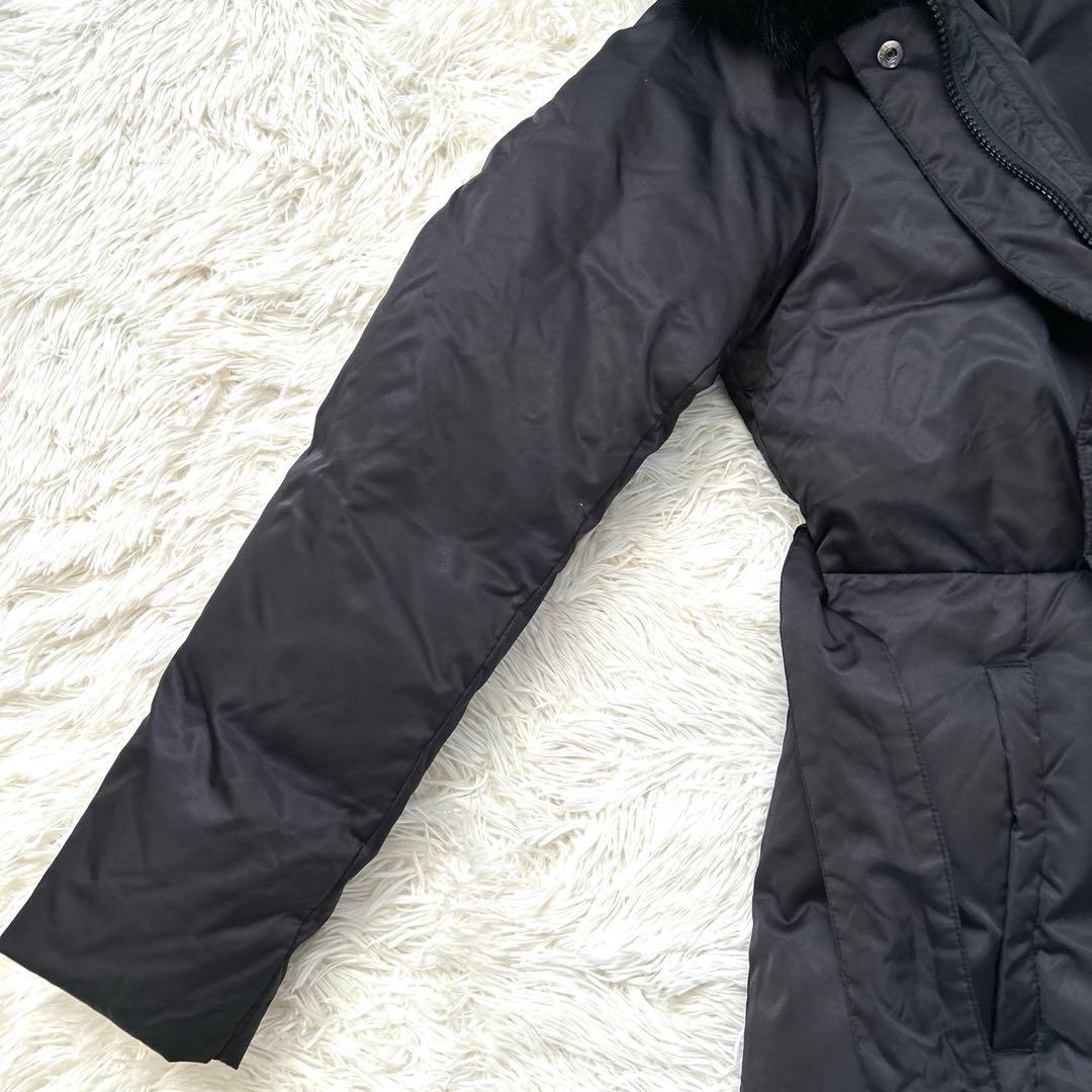 【美品】アミアンハウス　フォックスファー　ロングダウンコート Lサイズ