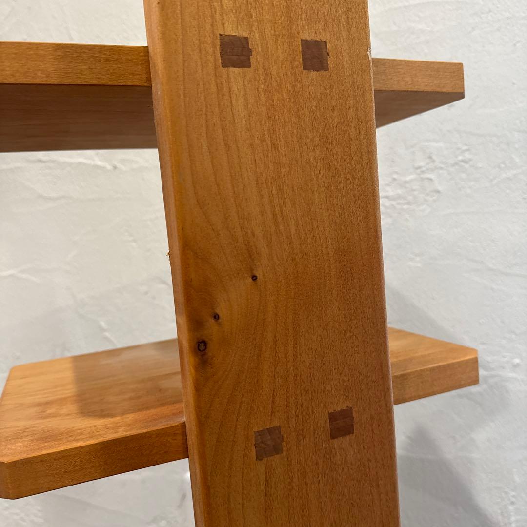 キャスター付きフリーラック 5段 ブラックチェリー無垢