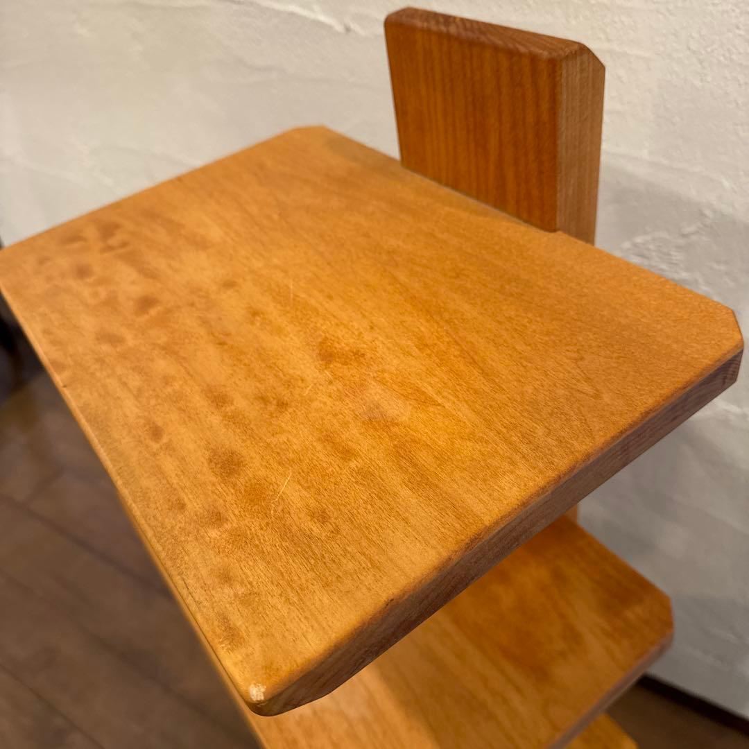 キャスター付きフリーラック 5段 ブラックチェリー無垢