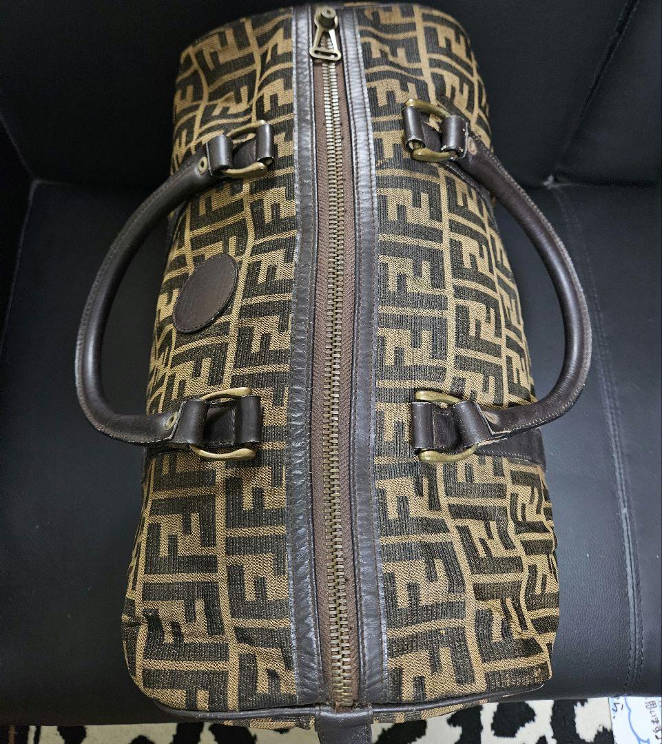 【良品】FENDI フェンディ ボストンバッグ FFズッカ 旅行用 ヴィンテージ