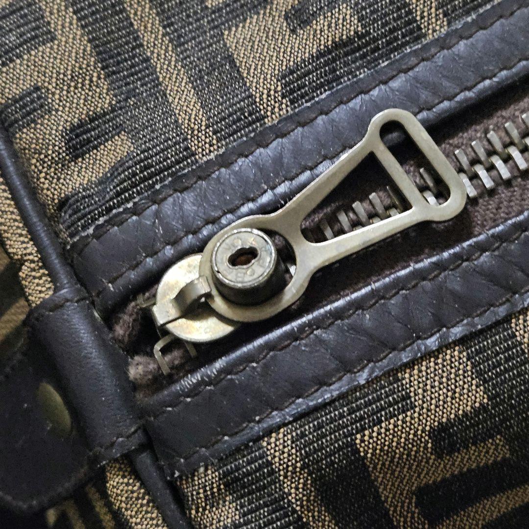 【良品】FENDI フェンディ ボストンバッグ FFズッカ 旅行用 ヴィンテージ