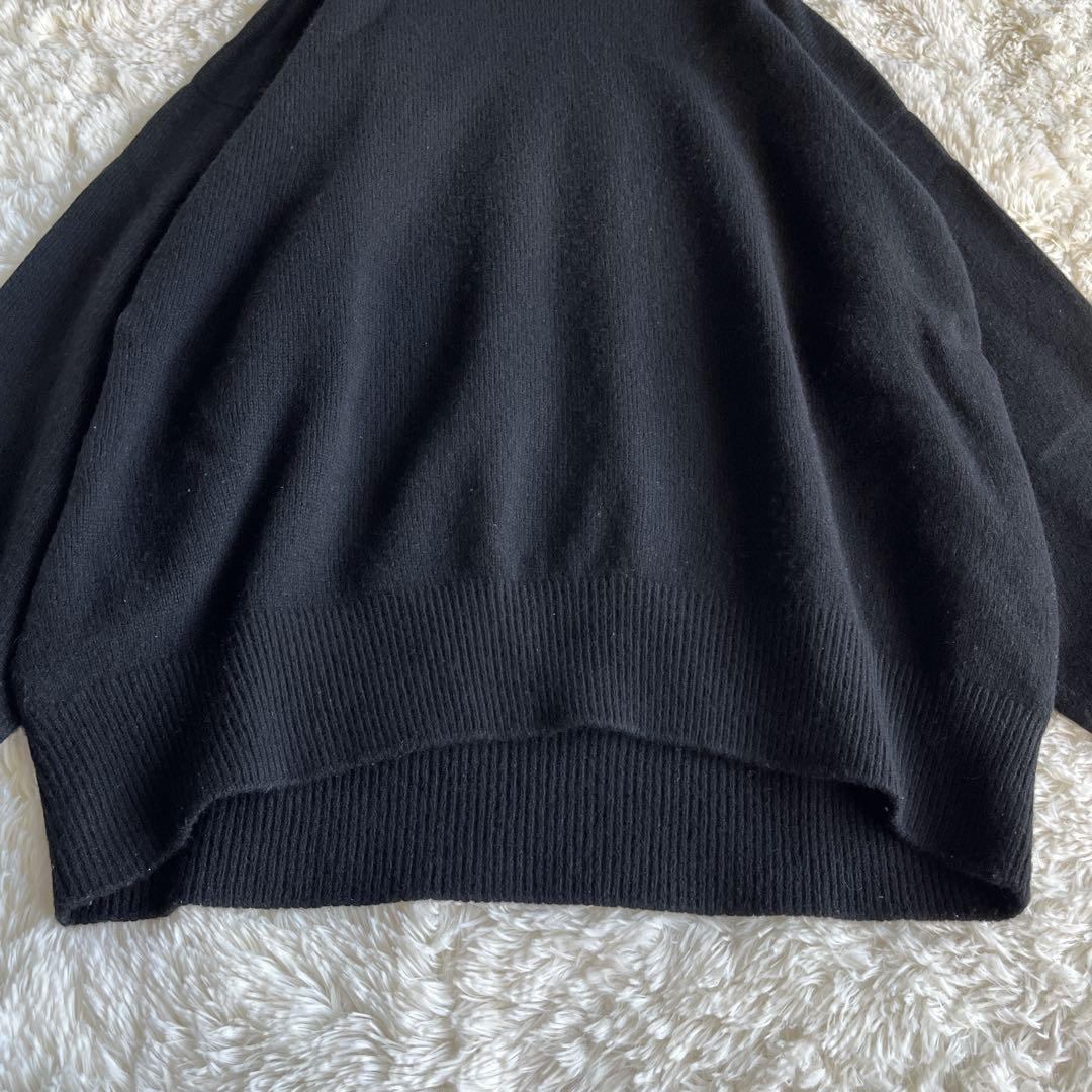 美品　Spick&Span カシミヤウールタートルプルオーバー　ブラック　日本製