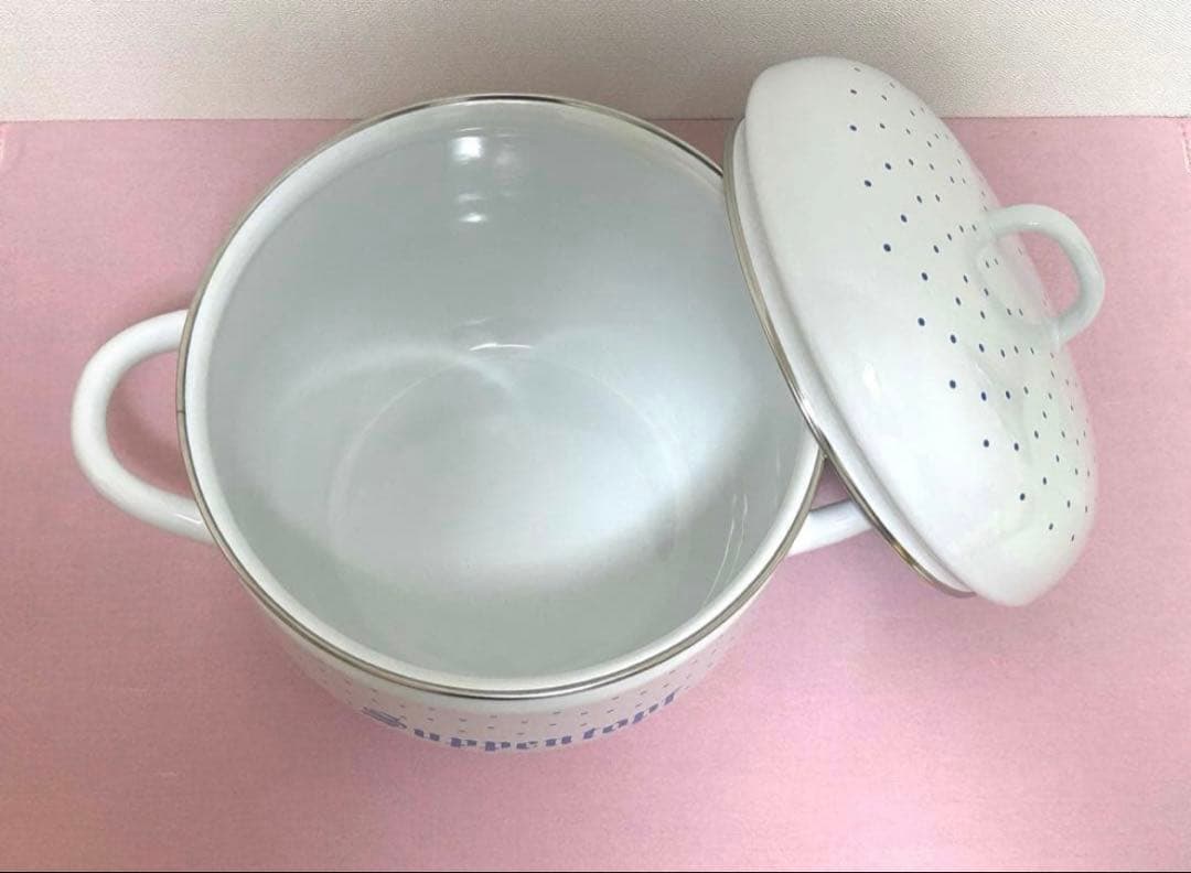 RIESS EMAIL Suppentopf ホーロー鍋 両手鍋 水玉☆新品箱入