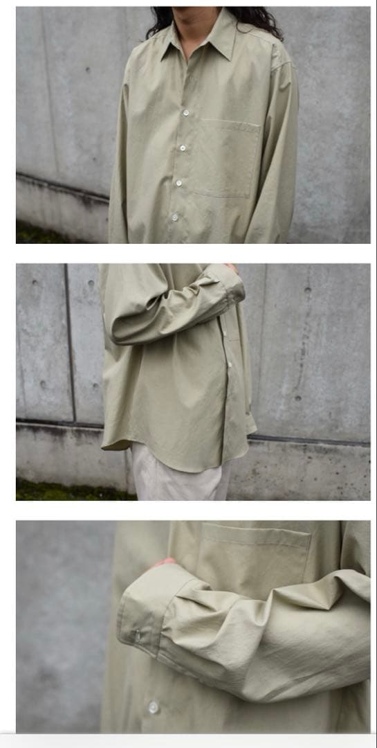 u*o様 AURALEE WASHED FINX TWILL SHIRT イエロ