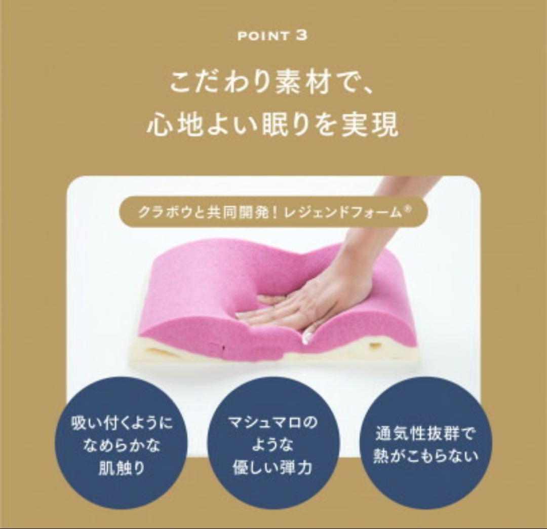 ASMOT+　スリープマージピロー【グレー】4段階の高さ調整