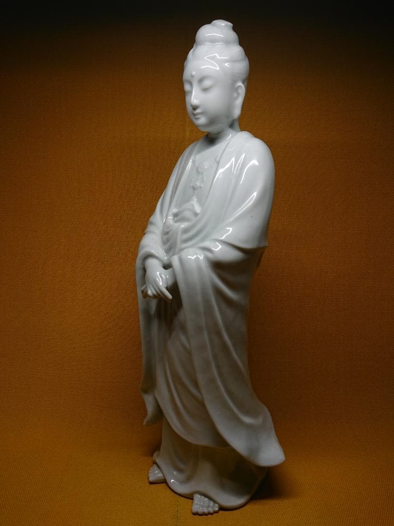 仏教美術　観音　陶器　オブジェ　置物　インテリア　工芸品　美術品　A1011