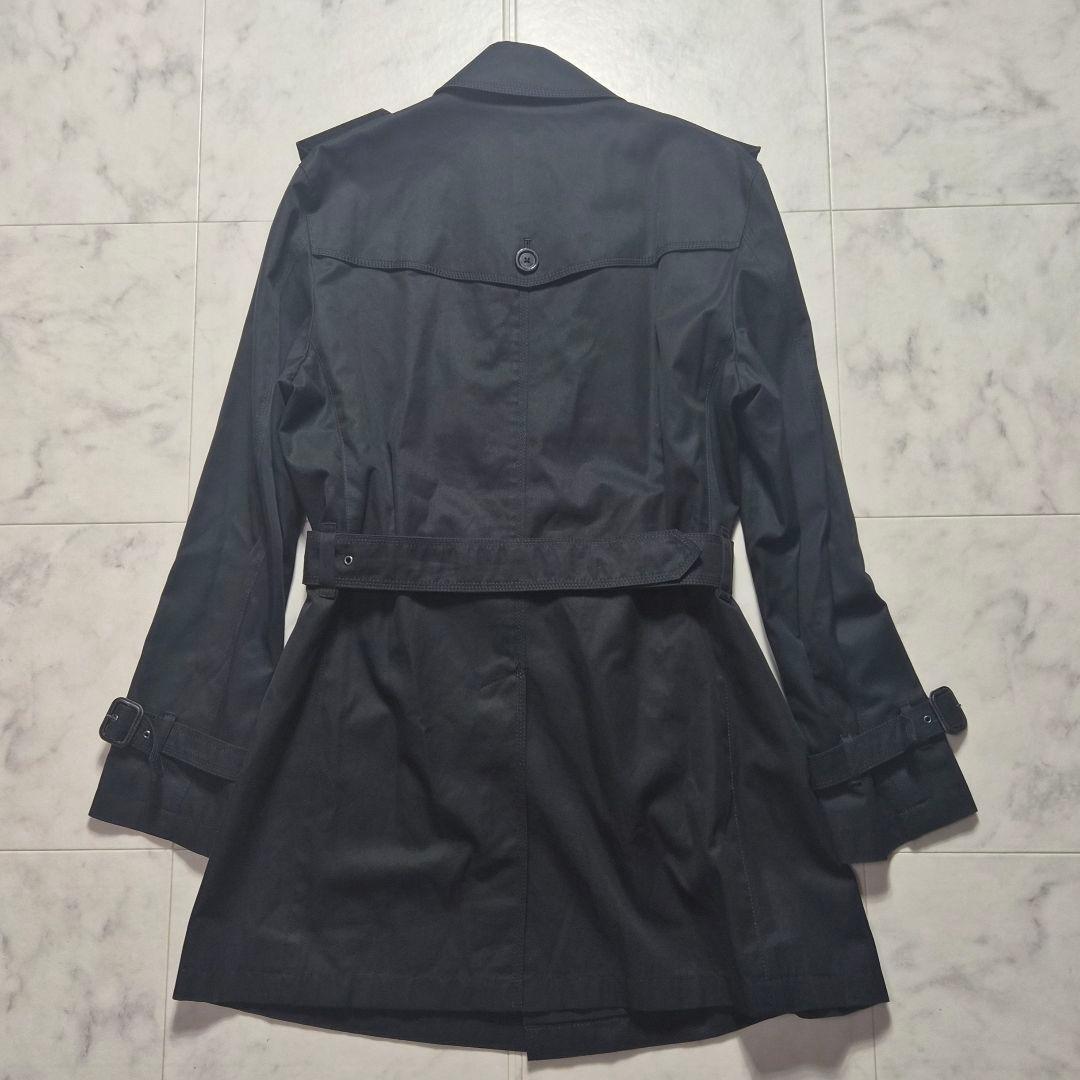 【美品 L】バーバリーブラックレーベル トレンチコート ノバチェック ブラック