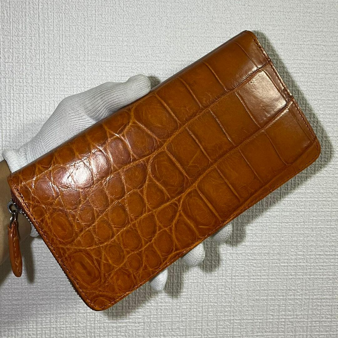 ★特別セール【新品・未使用】★大容量　クロコダイル 長財布 シャムワニ