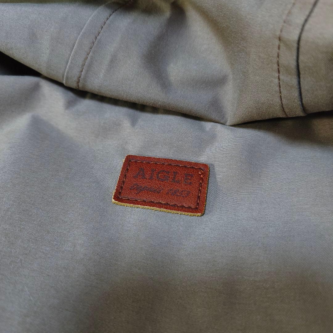 美品✨エーグル×GORE-TEX トレンチコート ベルト付 ロゴ刺繍 ベージュ