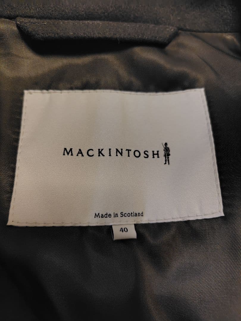 美品　マッキントッシュ　　ウールダブルトレンチコート　オリーブ　40　特価